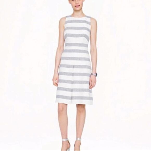 J. Crew Striped Basket Weave Dress - Picture 2 of 9